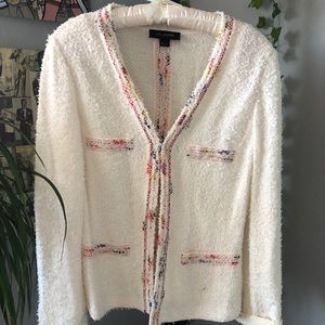 St. John White and Tweed Cardigan